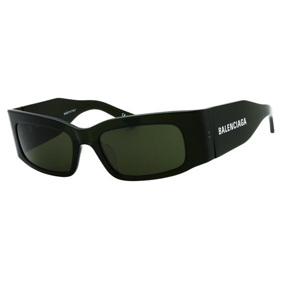 Balenciaga NWT Paper 56MM Rectangular Sunglasses in Green display picture 1